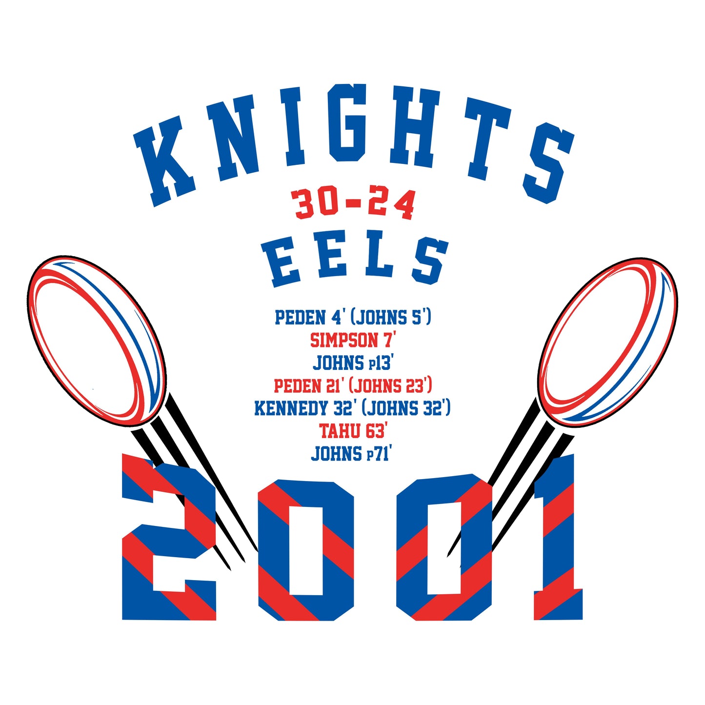 Knights 2001 grand final tee